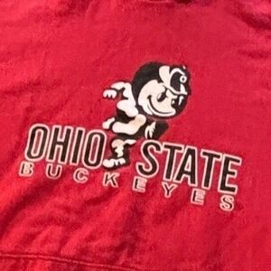 VTG Big Ball Sports Ohio State Buckeyes Hoodie Mens XL Red Brutus Buckeye